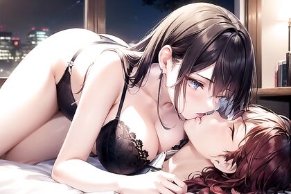 Red-Haired Beauty in LINGERIE Tempts You Through the NIGHT in STEAMY Hentai Picture