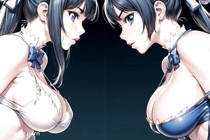 Manga Chick Shows Off Her Massive Ass While Staring at You in Vibrant Hentai Picture