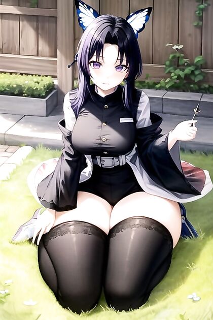 Ponytailed Babe Spreads Her Legs for Massive-Ass Hentai Picture