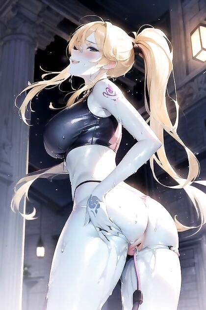 Samus from Metroid Gets Pleasured With a Vibrator in Cam-from-Behind Hentai Picture