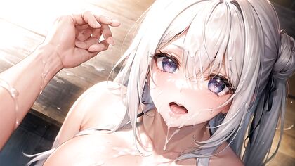 Two People Enjoy Passionate Snowy hentai Moments with Mouths Wide Open
