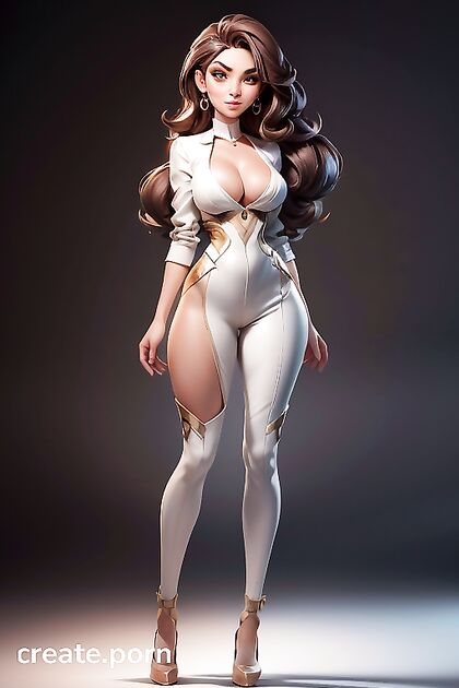 Standing Front View 3D Cartoon Hentai Picture heats up the Screen