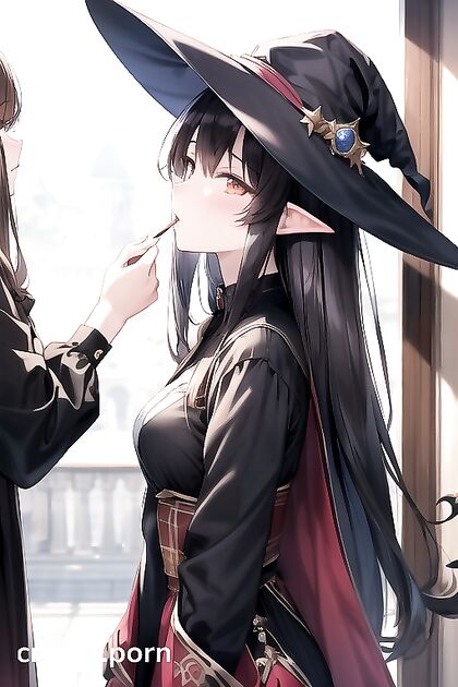 Girl 18+s Kiss Passionately Under Devilish Night Skies in Naughty Hentai Picture