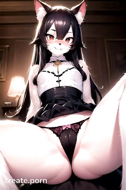 Mischievous Smile and Bliss – Spreading Legs for Naughty Hentai Fun
