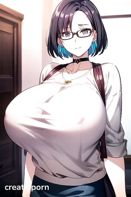 Mature Woman with Gigantic Breasts in Seductive Hentai Scenes