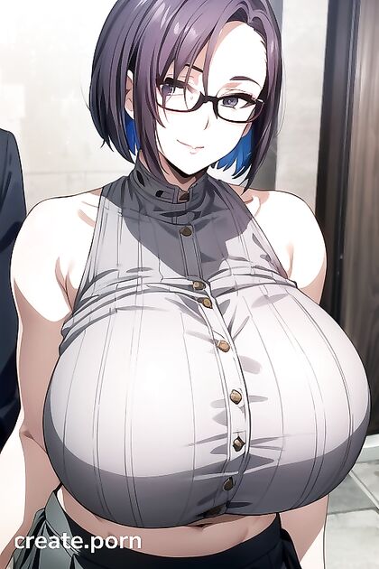 Mature Woman with Massive Ass and Glasses in Seductive Hentai Action