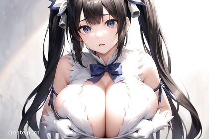 Hestia from DanMachi with Massive Ass and Breasts in steamy Hentai Action