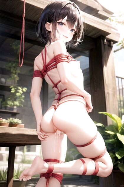 Skinny Girl 18+ Cries Happy Tears in the Gazebo During Intense Hentai Session