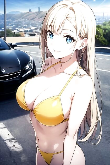 Sunny Enjoying Noontime Pleasure Amidst the Iconic Hollywood Hills Hentai Scene
