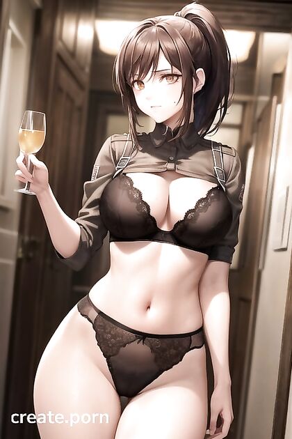 Large-Assed Beauty in Bra and Underpants Teased in Seductive Hentai Scenes