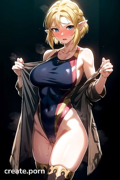 Short-Haired Beauty Shines in Steamy Competition Swimsuit Hentai Action
