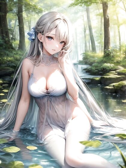 Soft Light Dapples Through Leaves for Sensual HDR Hentai Moments