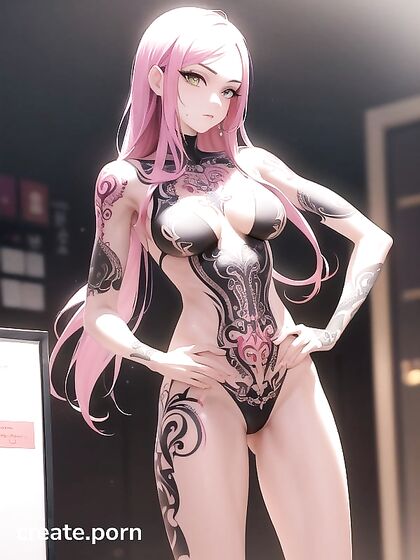 Inked Seduction: Tattoo-covered Beauty in Steamy Hentai Action