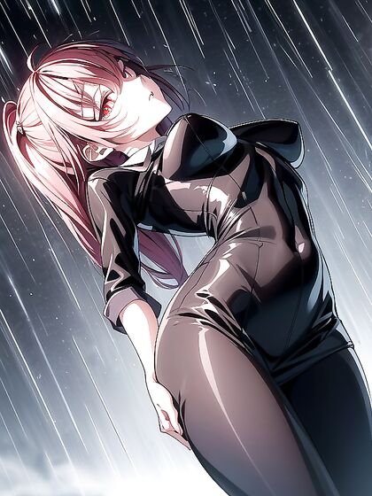 Glowing-Eyed Beauty with Dark Brown Skin Shines in Close-Up Hentai Action
