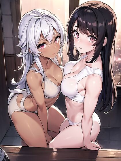 Two Lovers Enjoy Passionate hentai Moments with Gentle Breezes and Perfect Medium Breasts