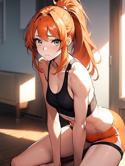 Horny Ponytailed Girl 18+ Enjoys Long-Length Hentai Pleasure