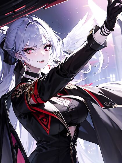 Seductive Villainess with Massive Demon Wings Puts On Gloves for Sinful Hentai Pleasure