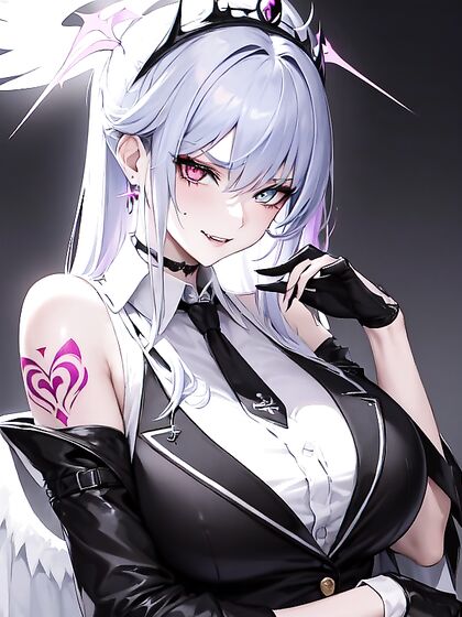 Frowning Brow and Gloved Hands in Intense Solo Hentai Action