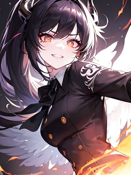Glowing-Eyed Beauty in Tuxedo and Bangs Takes hentai Pleasure to New Heights