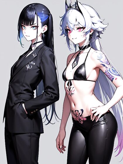 Thick Eyelashes and Elegant Diadem in Black-Tie Hentai Seduction