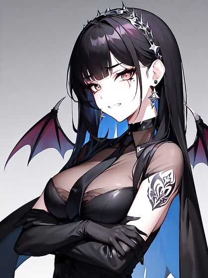 Frowning Browed Beauty with Black Hair and Thick Lashes in Seductive Hentai Scenes