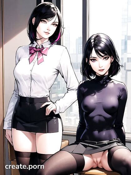 with Grin and Bobcut Nails Her Horny Hentai Fantasies
