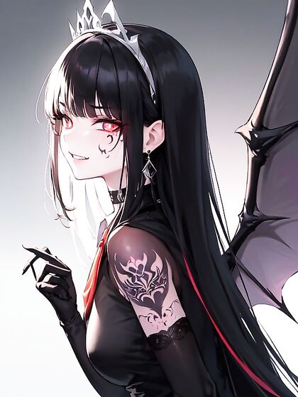 Villainess with Thick Eyelashes and Crossed Arms Seduces in Hentai AIPorn