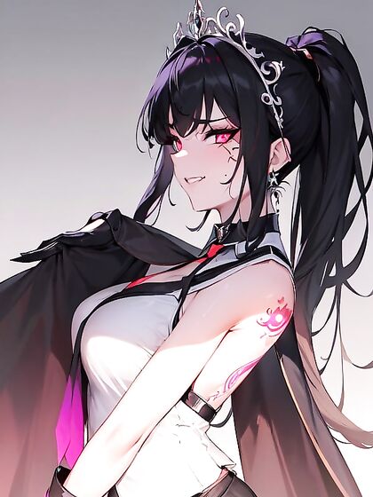 Seductive Villainess Stares Intensely at You in Vibrant hentai Scenes