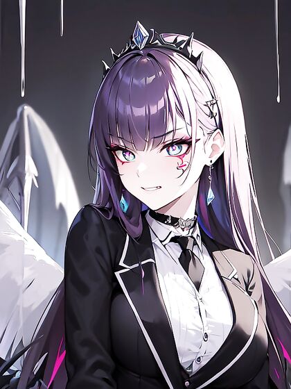 Seductive Vampire Shows Off Sharp Fangs in Erotic Hentai Scene