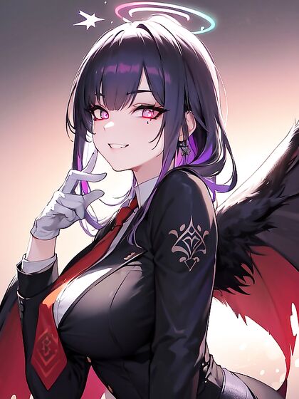 Ponytailed Vampiress with Thick Eyelashes Seducing in Seductive Hentai Scenes