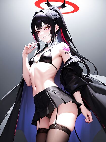 Thong Clad Solo Star Shows Off Her Long Length in Seductive Hentai Action