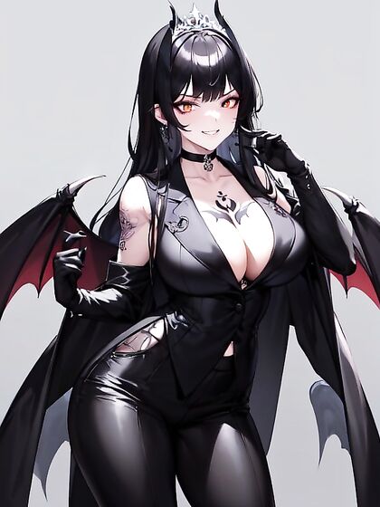 Business Woman in Suit Wearing Diadem Teased from Every Angle in Hentai Bliss