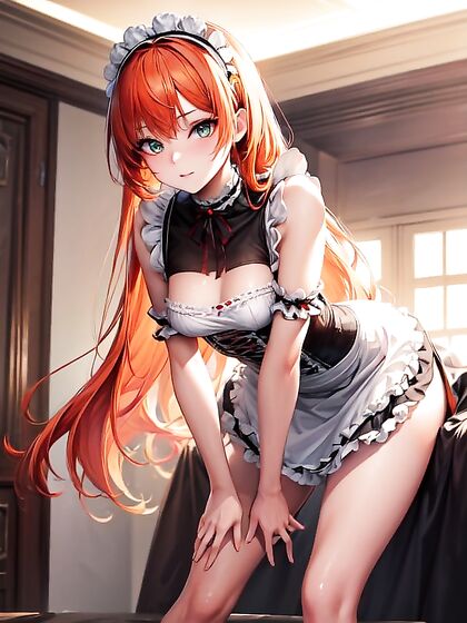 Ginger Beauty with Green Eyes and Long Dick in Seductive Hentai Action