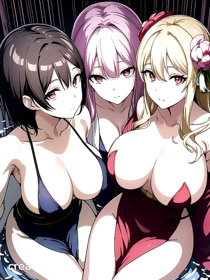 Fit Girl 18+s in a Front-View Harem Fantasty for Exciting Hentai Action