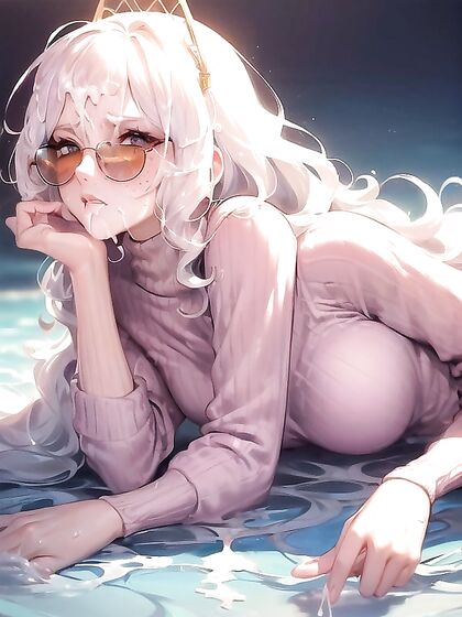 Retro Film Grain Fetish with Oversized Sunglasses and Bubblegum Pink Lips Hentai