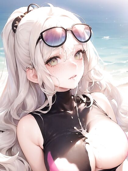 Girl 18+ with Wavy Ombre Hair Lost in Subtle BokehLights and Film Grain Hentai Pleasure