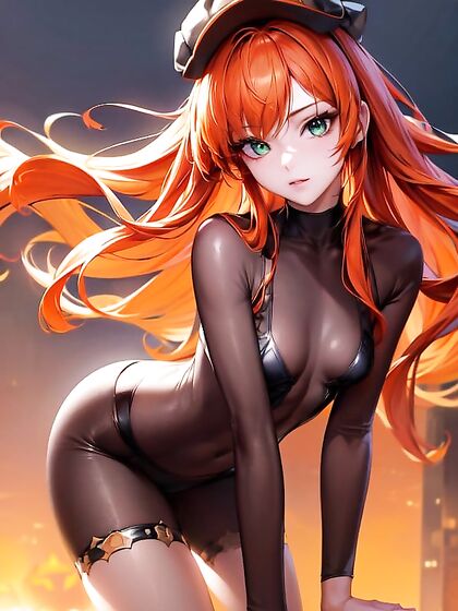 Ginger Beauty Leans Forward for Intense Long-Length Hentai Pleasure