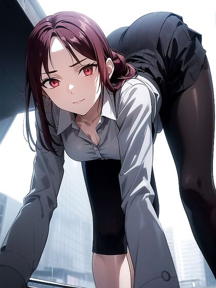 Dark-Skinned Beauty with Red Eyes in Seductive Hentai Scenes