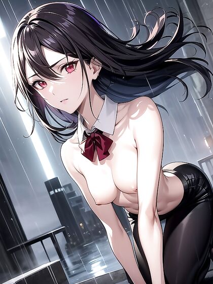Glowing Eyes and Multiple Asses in Rainy hentai AI Action