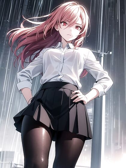 Red-Eyed Beauty Braids Her Way Through Cyberpunk City's Steamy Hentai Adventures