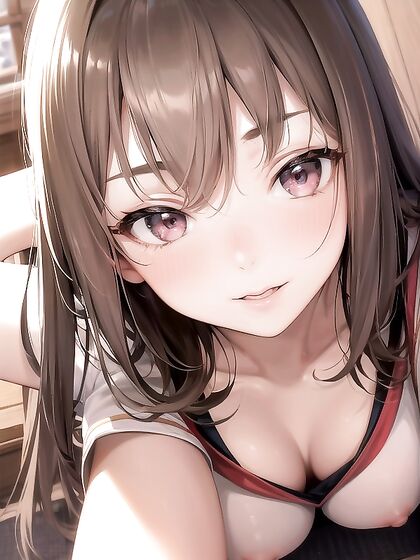 Cute Girl 18+ with Medium Ass and Pubic Hair in Seductive Hentai Action