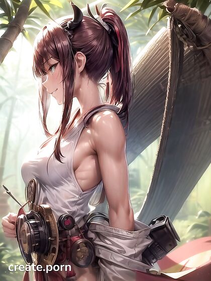 Demoness Shows Off Her Cleavage in Steamy Standing Hentai Scenes