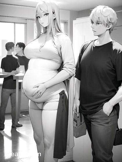 Heavily Pregnant Fat FemBoy 18+ in Diapers for Steamy Hentai Pleasure