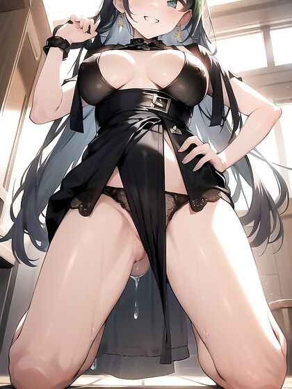 Noon Sunlight Shines on Waisted Blue-Skinned Beauty in Erotic Hentai Scene