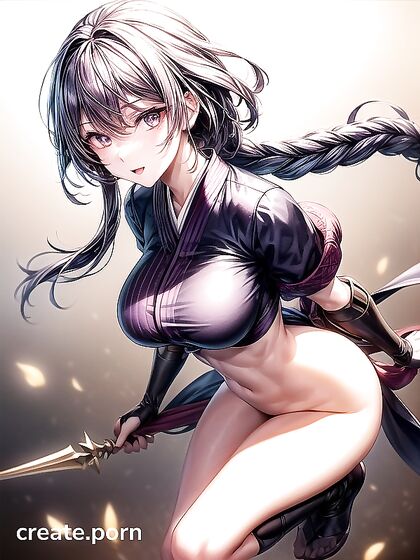 Dark-Haired Beauty Stands Seductively with Handsome Spears in Detailed Hentai AI Action