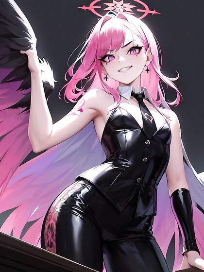 Arms Crossed and Earring Adorned Babe Smirks Seductively in Hentai Scenes