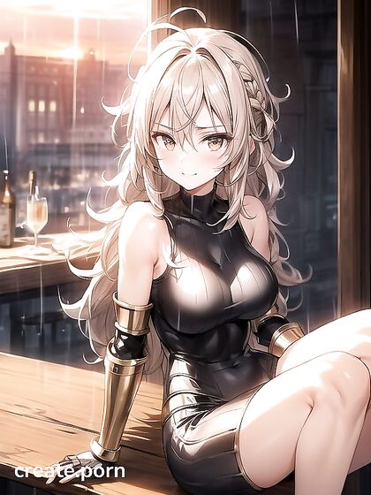 Medieval Fantasy Chick Shows Off Her Large Ass by the Window