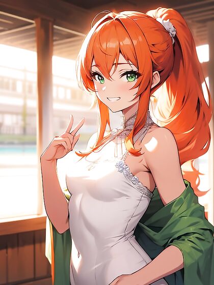 GREEN EYES AND LIGHT BROWN SKIN WITH SMALL BREASTS IN STEAMY HENTAI ACTION