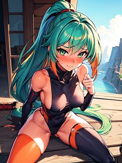 Ginger Beauty with Long Hair and Green EyesENTAI Adventures