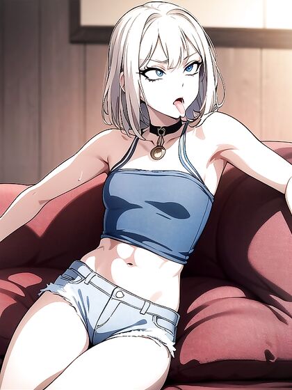 Natural Breasts Bounce Wildly as She Dances Seductively in Chokers